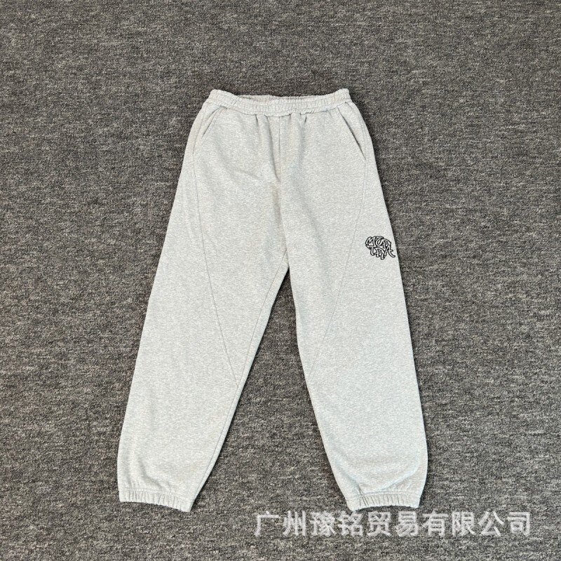 欧美高街秋冬新款美式时尚潮流宽松休闲字母刺绣连帽卫衣卫裤男女|undefined
