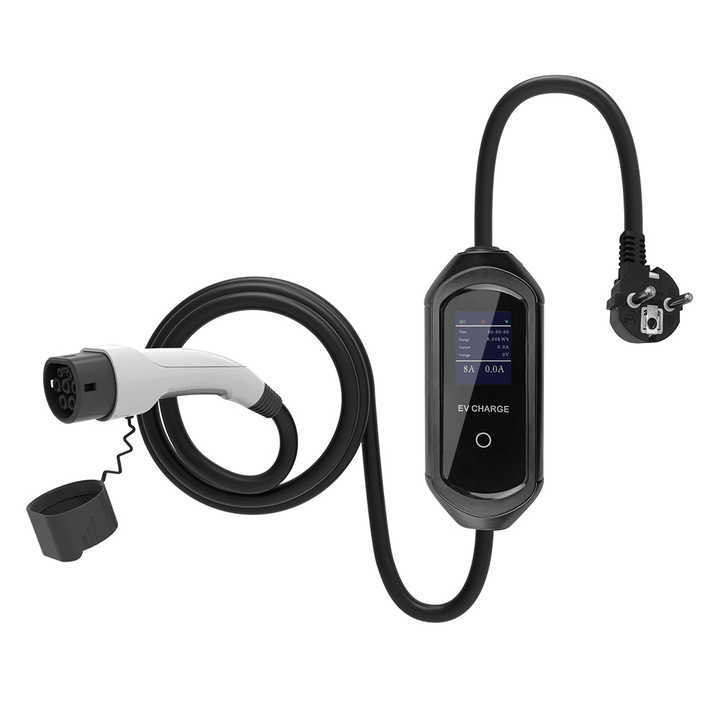 新能源电动汽车便携充3.5kw7kw22kw国标美标欧标可调节电流充电器