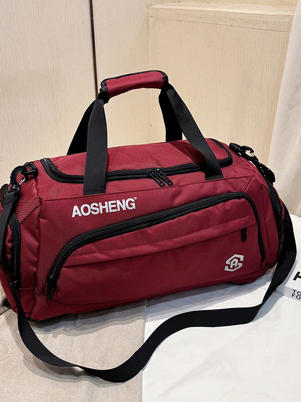 Bolsa de entrenamiento de baloncesto masculino simple de gran capacidad bolsa deportiva separación seca y húmeda bolsa de viaje