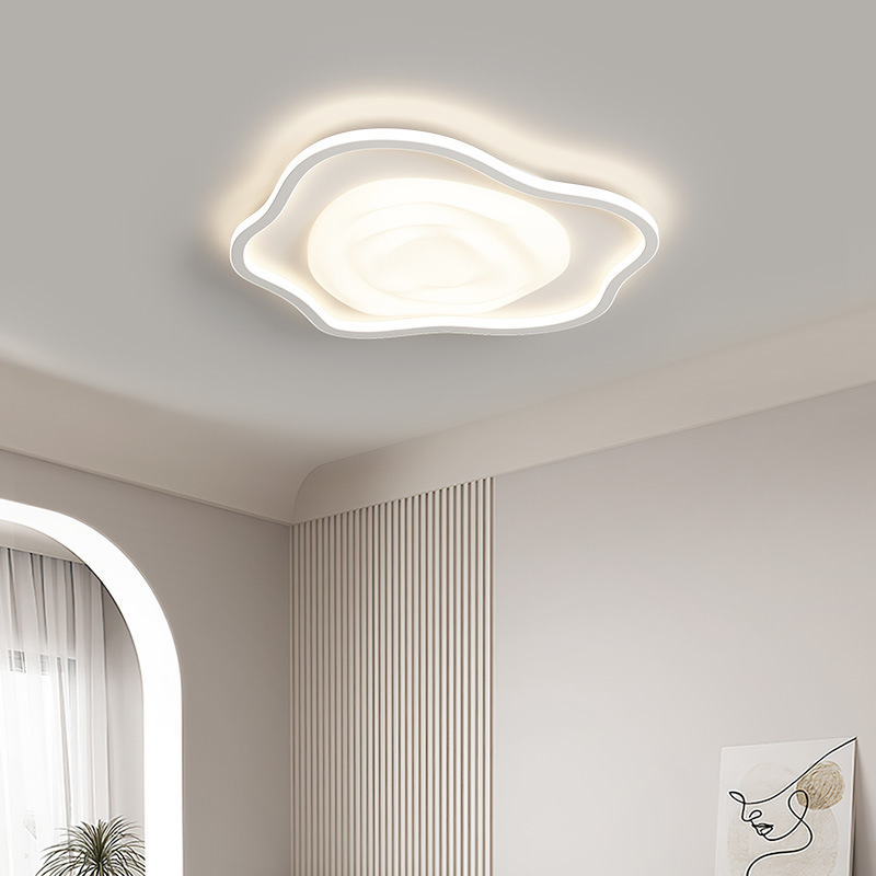 Luz principal de la sala de estar en 2025 nuevo estilo moderno y simple atmósfera de viento crema paquete de habitación dormitorio lámparas de techo