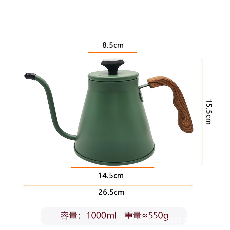 1,1L estilo europeo con tapa control de temperatura 304 acero inoxidable cafetera de descarga manual hervidor de agua de llama abierta para exteriores