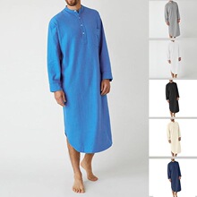 Y 2768 Long Sleeve Button Up Robe ��ɫ����˯�� ŷ���羳