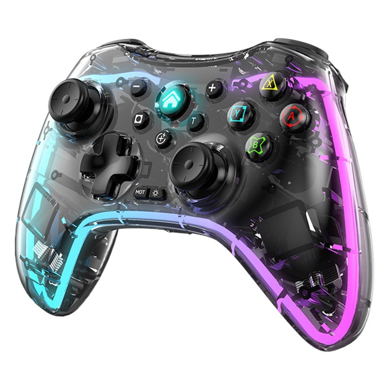 Interruptor mango transparente RGB deslumbrante Bluetooth GamePad Android ISO ordenador Tesla BYD disponible