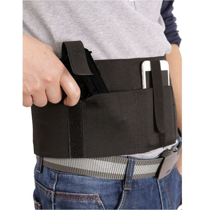 Многофункциональный невидимый пояс для улицы от производителя, 95 см, эластичный пояс, универсальная версия для левой и правой талии, черный