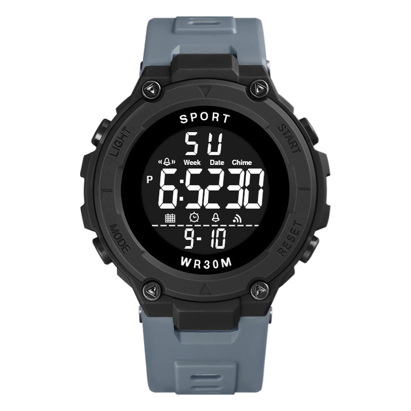 Los hombres de moda deportes al aire libre montañismo reloj electrónico estudiante ocio multifunción luminosa alarma reloj cronómetro reloj electrónico