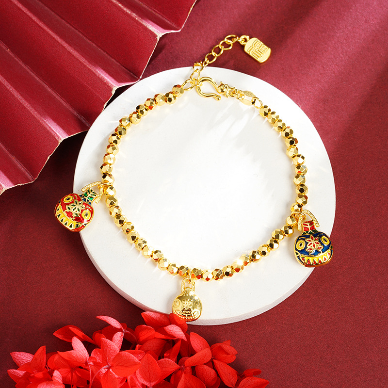 Pulsera de bestia tragadora de oro s3610