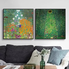 克里姆特油画装饰画吻与拥抱文艺小众装饰挂画抽象客厅酒店玄关画