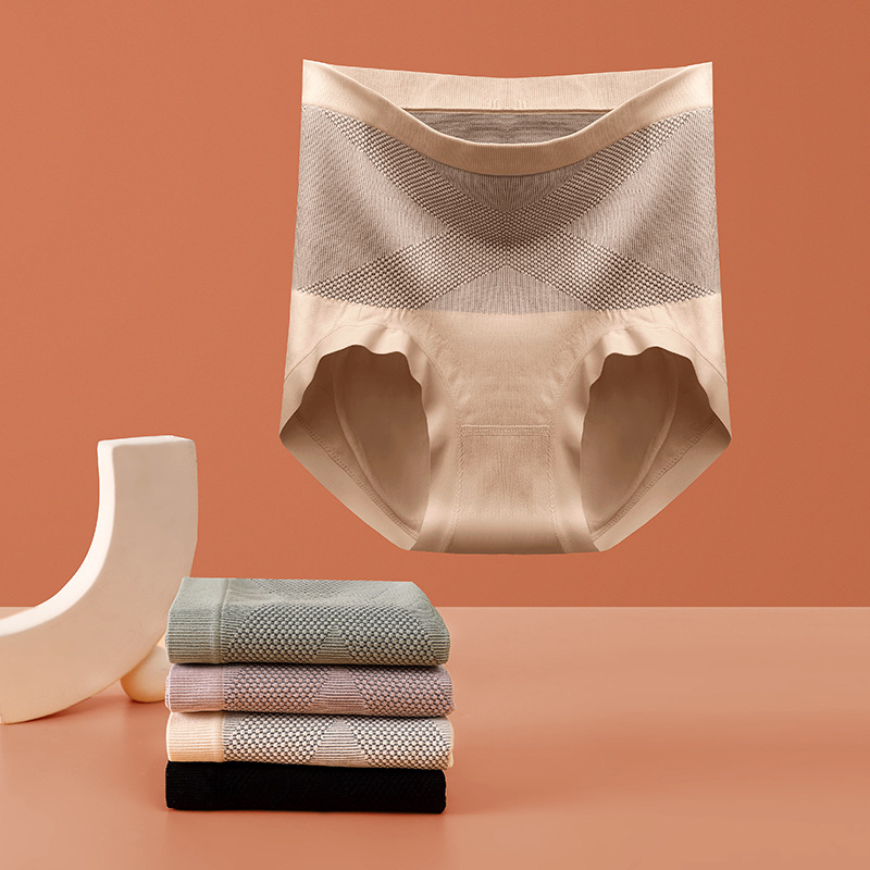 X Black Bandage Lady Invisible High-Waist Comfort Postpartum Abdominal Support Shaping Pant Silk Ass Lifting Tummy Triangle Pants