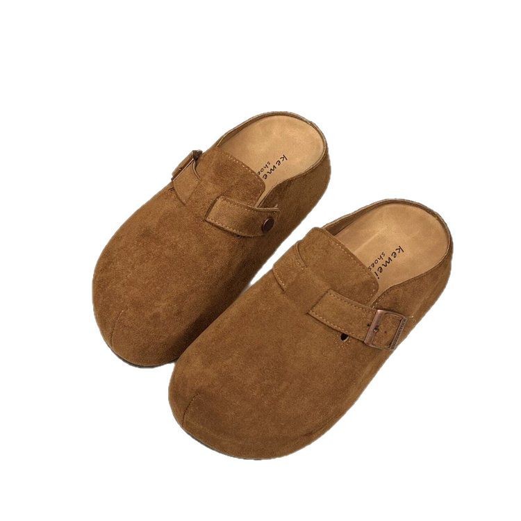 2026 primavera nuevo hombre pequeño con un pedazo de zapatillas con cabeza de bolsillo y media zapatillas para usar zapatos de mujer