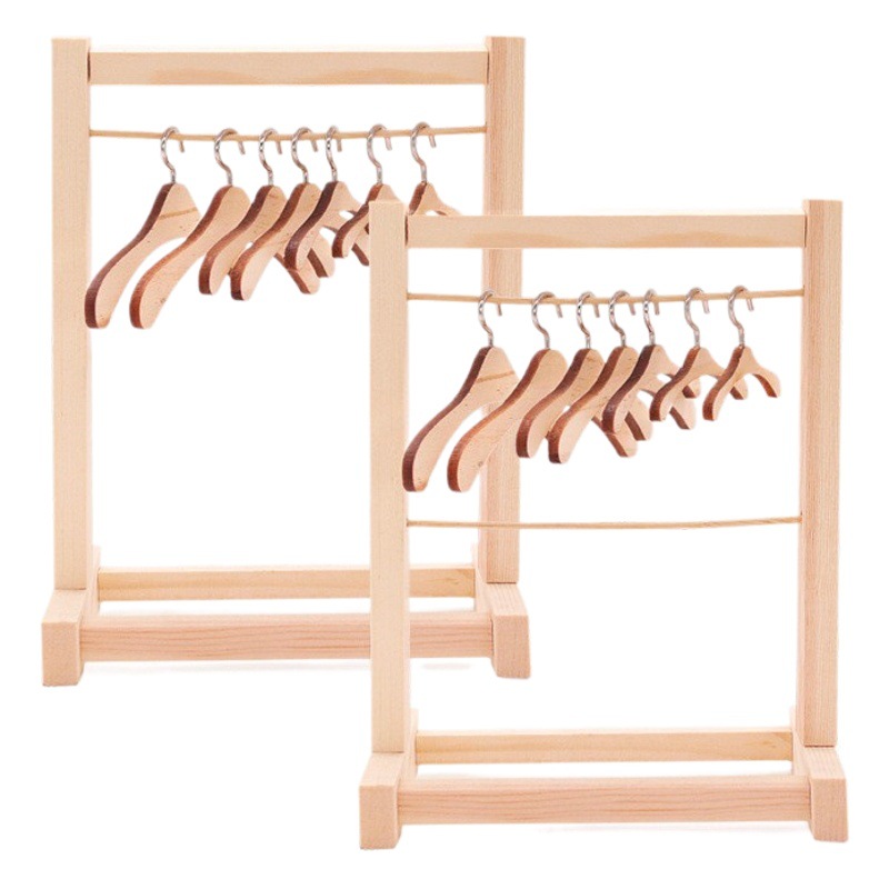 Muñeca armario juguete percha de madera American Girl/bjd/xafu/renacido/20cmEXO muñeca Accesorios