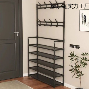 Simple Shoe Rack Multi-Layer Household Floor-Standing All-In-One Shoe and Hat Rack Door Coat Rack Shoe Rack Rental Room Shoe Cabinet