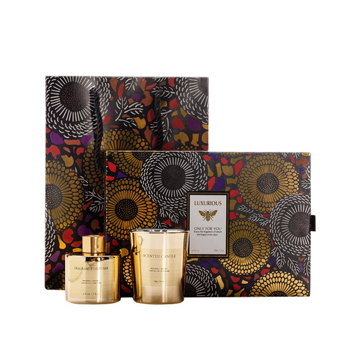 BYME electroplated two-color fragrance aromatherapy gift box aromatherapy candle set wedding birthday gift Goddess' Day gift