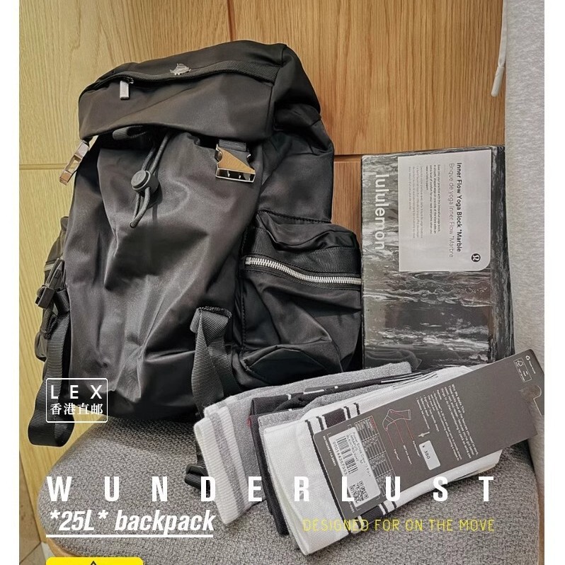Lululemon Backpack Wunderlust 25L Large Capacity Outdoor Camping Style Travel Computer Sports Backpack