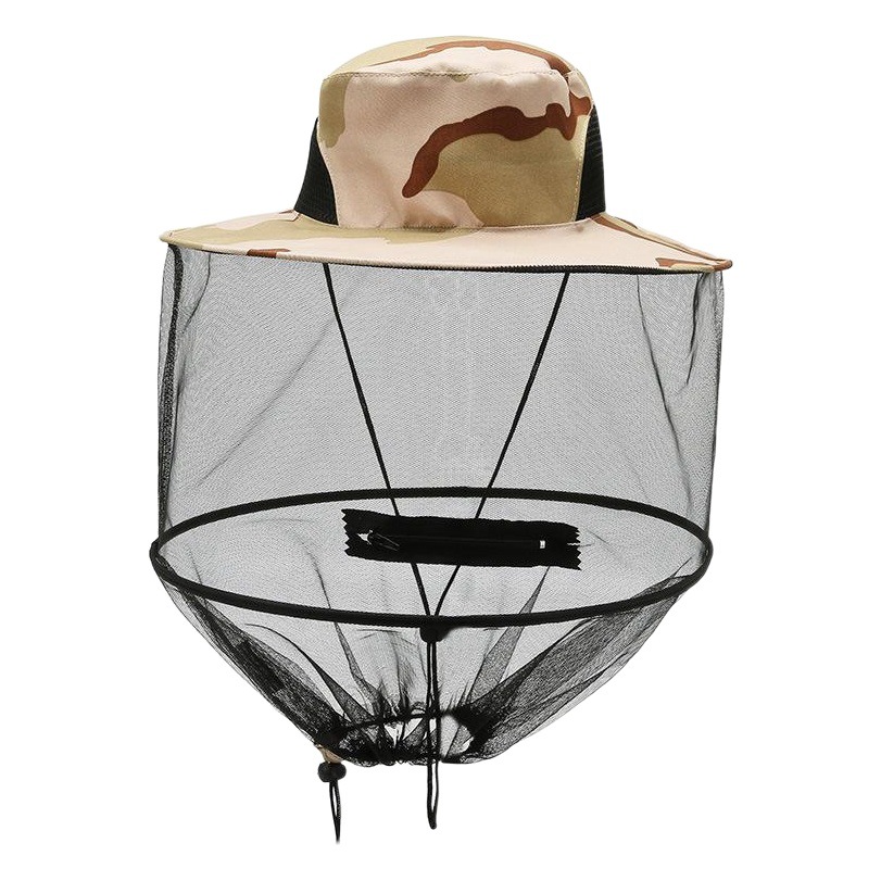 Anti-Mosquito Fisherman Hat, Outdoor Outdoor Portable Bee-Proof Hat, Mountaineering Beekeeping Camping Style Sunshade and Fishing Hat