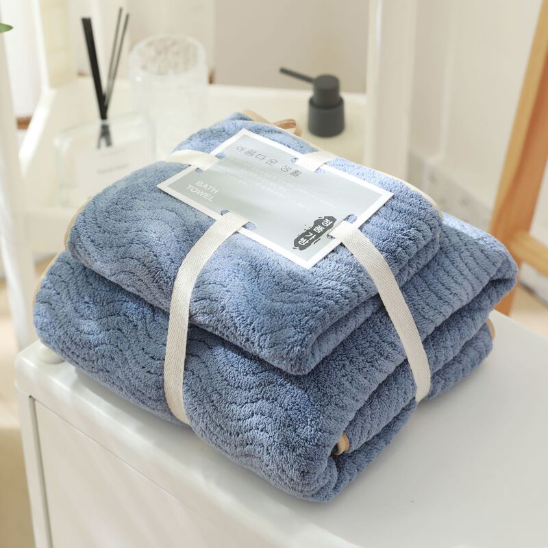 Coral Velvet Towel Set, Soft and Absorbent Face Towel, Solid Color Bath Towel, Milk Velvet Breathable, Skin-Friendly Couple Gift
