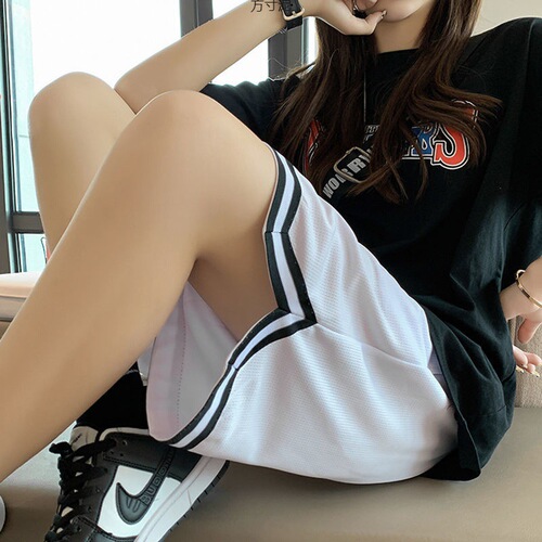 Women's Basketball Shorts American Plus Size Shorts Summer 5-inch Loose Chino Ice Silk Quick-dry Mesh Athletic Pants Wholesale