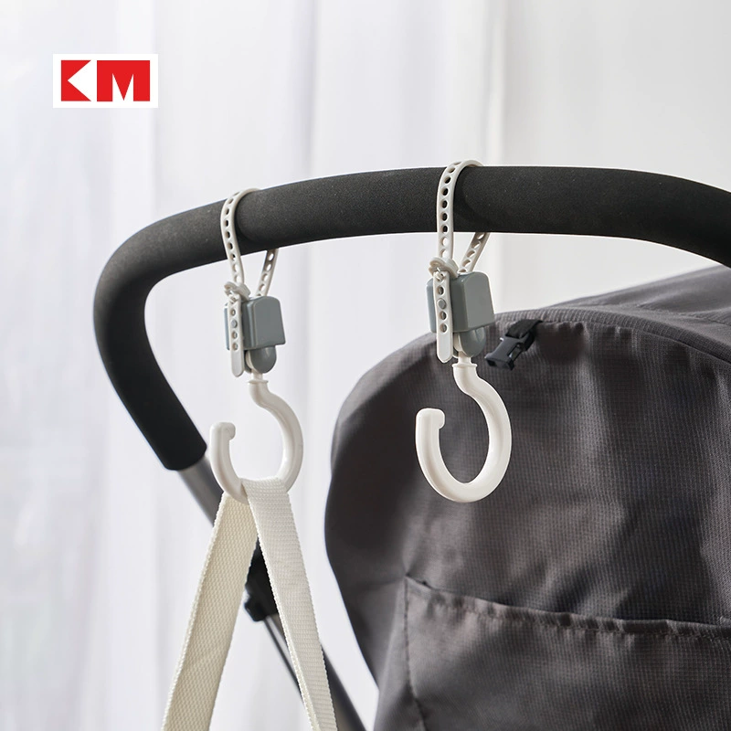 KM Adjustable rotating stroller for car, bag accessory, cart, 360 degrees, 2 pieces