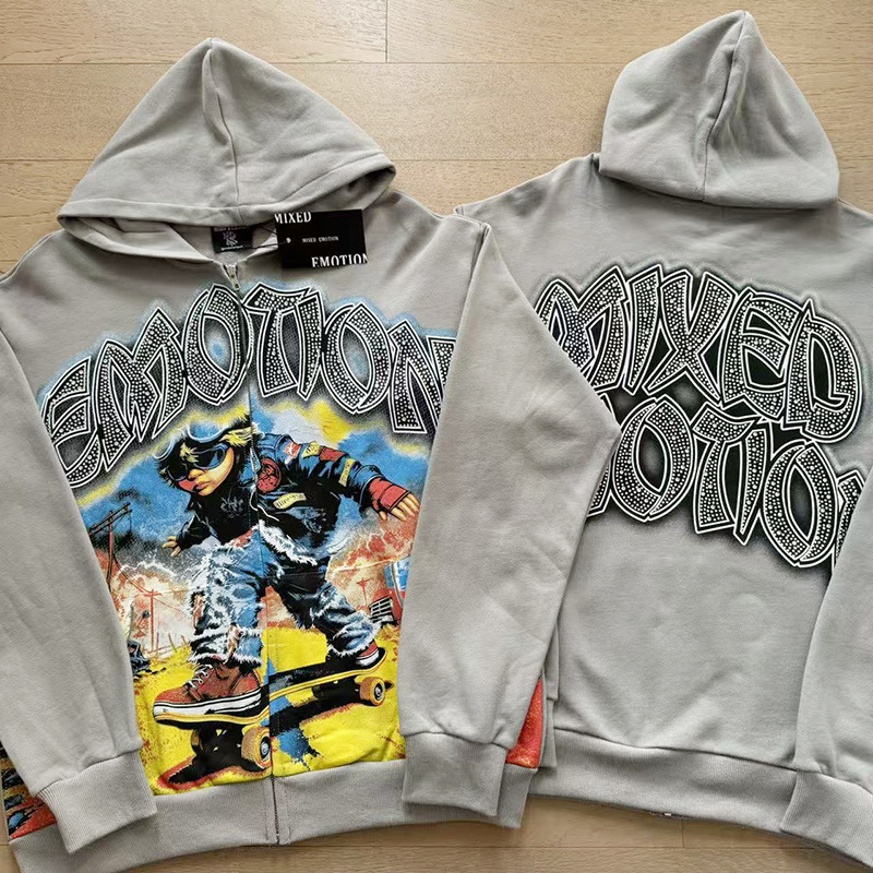Tarjeta de marca de moda americana impresión de diamante caliente pareja de moda adolescente de verano chaqueta de manga corta camiseta