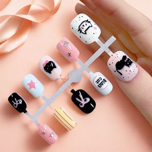 6161# net red explosions hand-worn armor wholesale long water droplets autumn and winter national wind nail nail nail patch