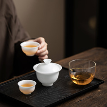 冰种旅行茶具便携式旅行茶具套装快客杯茶杯收纳包露营户外陶瓷