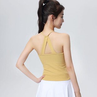 [Spring and Summer New Products] One-Piece Breast Pad, Beautiful Back, Halterneck Camisole, Women's Inner Wear, Early Spring and Summer Outer Wear Design