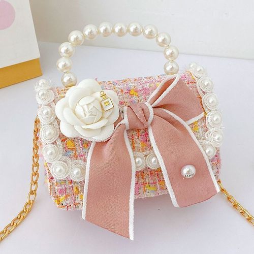 Chic Princess Handbag for Little Girls, Mini Versatile Crossbody Bag, Children's Shalimar Style Bag