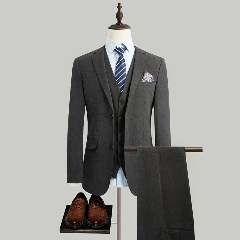 High-end suit men's suit gray work formal suit business suit Black Korean slim fit group suit suit wholesale