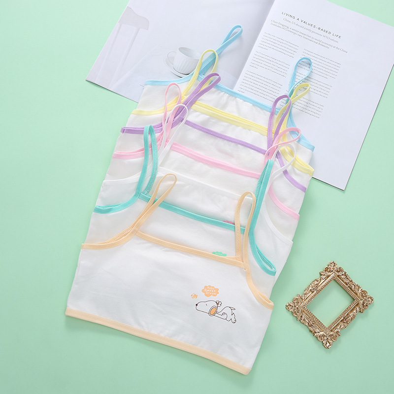 Cotton Girls' Underwear Developmental Small Vest Primary School Girl 10 Big Children Children's Chest Wrapping 9-12 Years Old 13 Bra