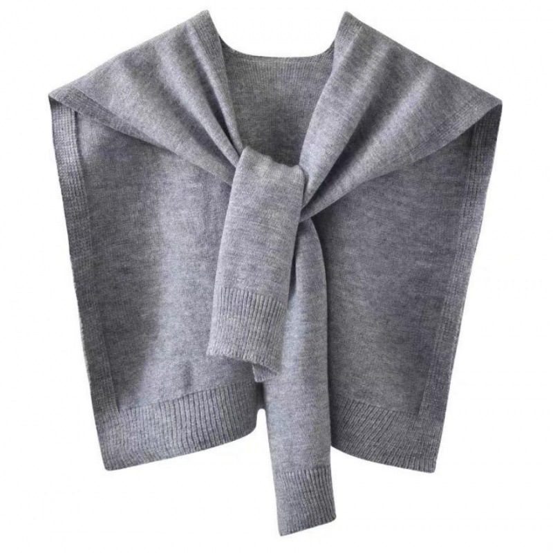 Damen Strickschal Mit Farbverlauf Als Leichte Cardigan Jacke_voghion.com