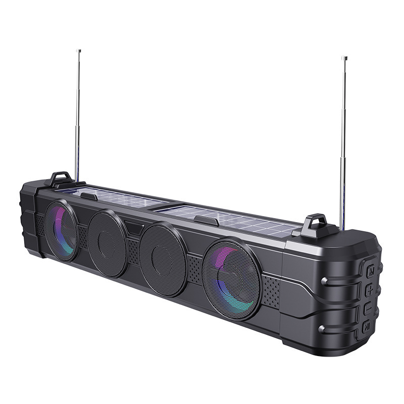 戸外クロスボーダーbluetoothスピーカーの声覇便利式太陽エネルギー充電デスクトップ戸外長条音響2025新型|undefined
