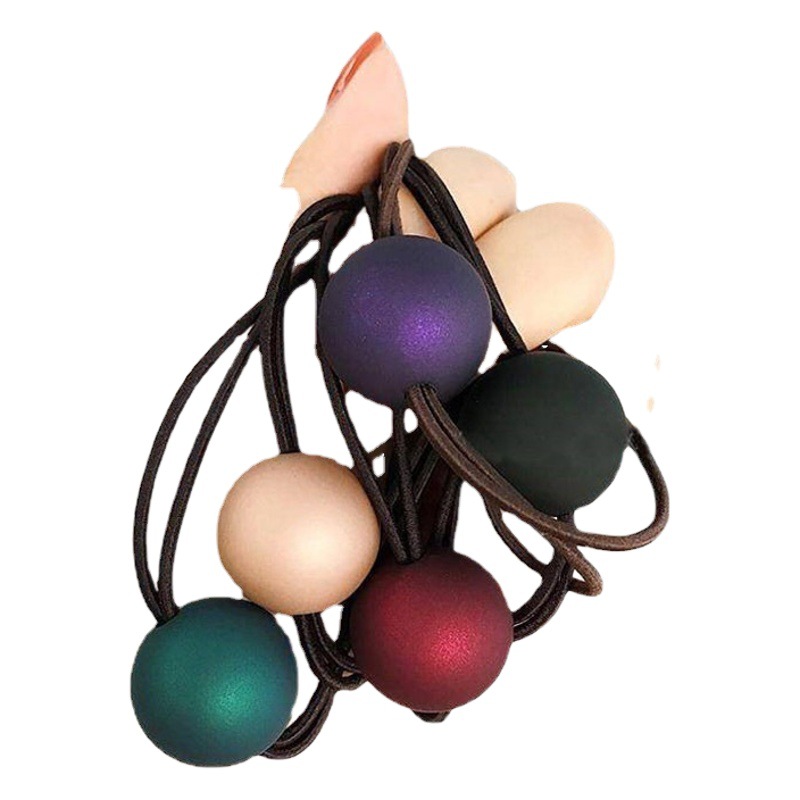 Banda de goma banda para el cabello cuerda para el cabello esmerilado corbata de bolas Corea del Sur accesorios para el cabello fresco Cola de Caballo simple serie Mori Girl