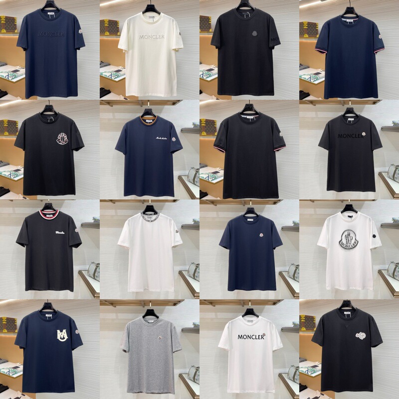 Cross-Border High-Quality Authentic Version Original Label Mengjia Embroidered Patch Short-Sleeve T-Shirt Casual Versatile Loose Fit Unisex Style