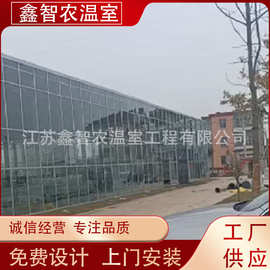 文洛式智能玻璃温室大棚建设加厚热镀锌大棚钢管全套种植连栋