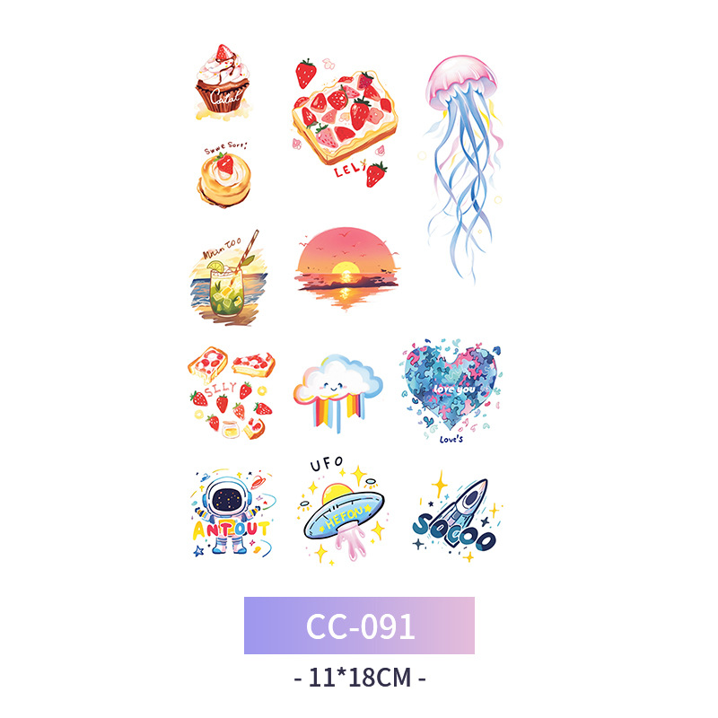 Transfronterizo en stock al por mayor de halloween colorido mariposa tatuaje pegatinas simulación sangrienta cicatriz pegatinas divertidas pegatinas impermeables