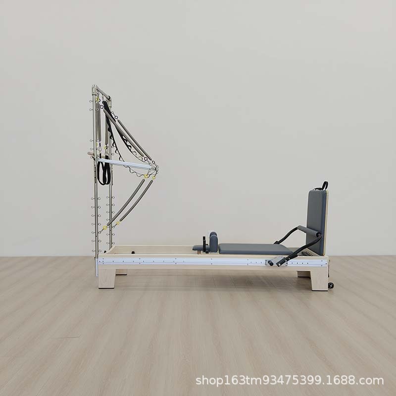 Estudio de yoga traje de cinco piezas equipo de pilates, barril de escalera, silla de pedal estable, cama central de pilates de arce Cadillac de roble