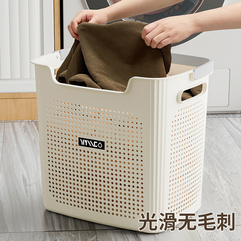 Large Thickened Dirty Clothes Basket Household Plastic Breathable Laundry Basket Dormitory Bathroom Portable Storage Basket Factory Wholesale
