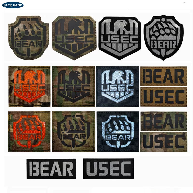 Badge, retroreflective tactics patch, backpack
