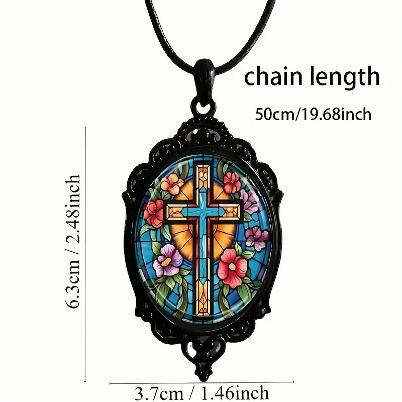 Fashionable elegant black glass pendant