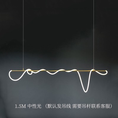 Post-moderno restaurante largo lámpara creativa manguera de silicona Art Bar diseñador cafetería recepción lámpara de escritorio