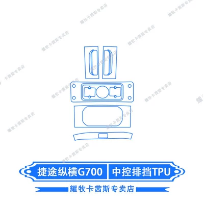 Panel Navigation Film and Central – Car interior film - 25-models-of-jietu-zongheng-g700-gear-tpu