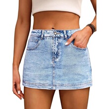 I 82994 Summer Hot Sale Women Denim Skirt �ļ�ţ��ȹ