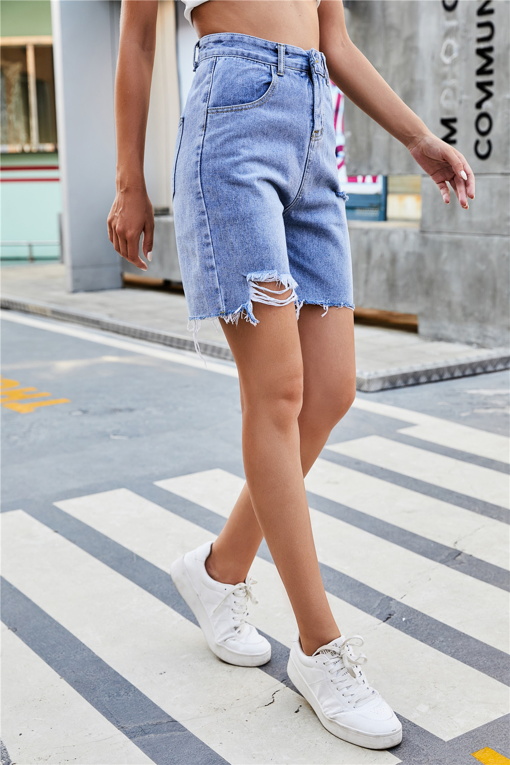 Ripped Tassel Denim Shorts - Shorts - Uniqistic.com