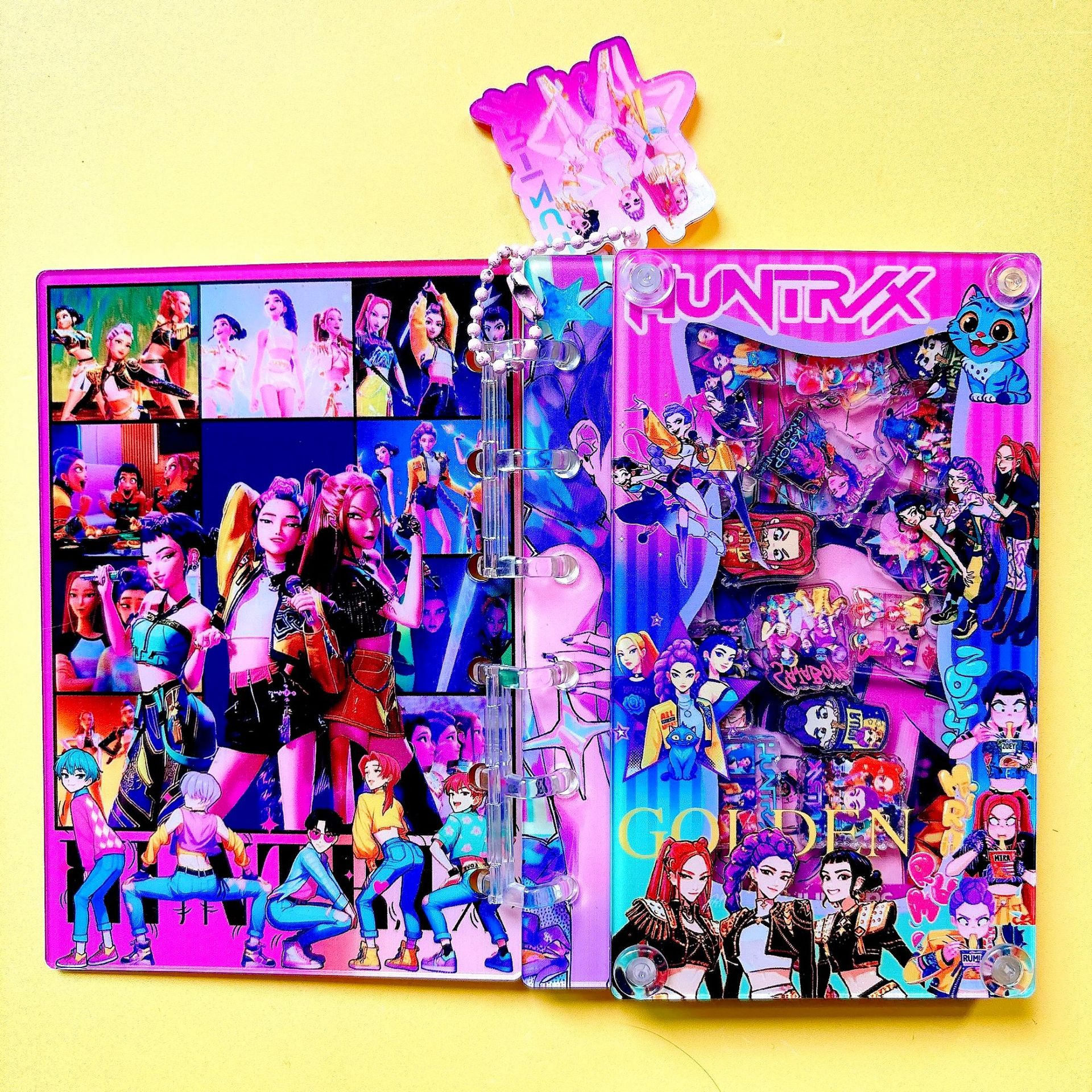 54種類の揺れるアクリルノート、クロスボーダーで人気のTikTokで話題の美しいルーズリーフノート、DIY A7/A5