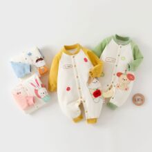 婴儿衣服春秋款薄棉哈衣宝宝超萌连体衣婴幼儿秋装男宝秋季爬爬服