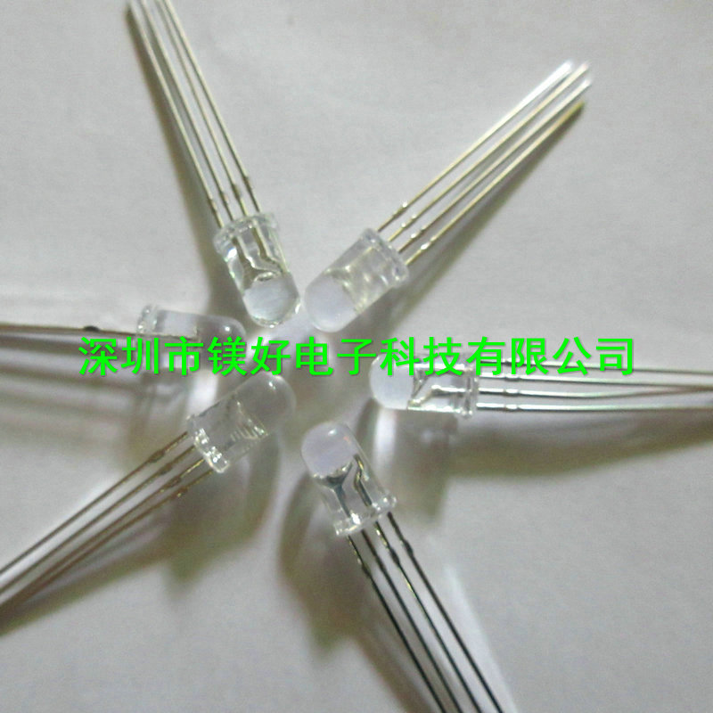 多彩灯/全彩灯F5草帽高亮-红绿蓝三色 共阳/共阴，发光二极管供应