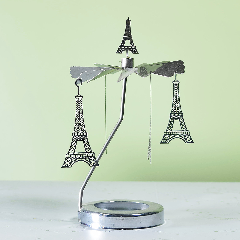 Profesional INS Amazon fabricante romántica aromaterapia vela de vidrio cubierta inteligente giratoria de acero inoxidable candelabro linterna