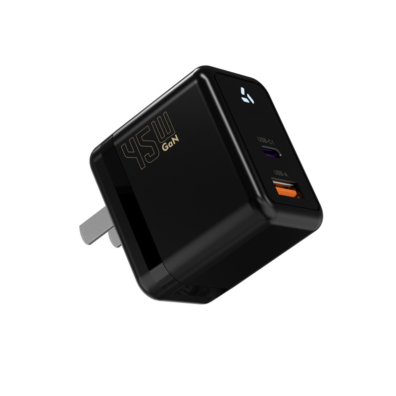 Cargador de nitruro de galio pd45w Cargador de carga súper rápida multipuerto para múltiples dispositivos Certificación pd45w3c