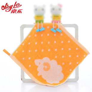 Wholesale cotton jacquard children's towel cartoon children's towel small square towel daily necessities wipe face towel wash face towel wholesale
