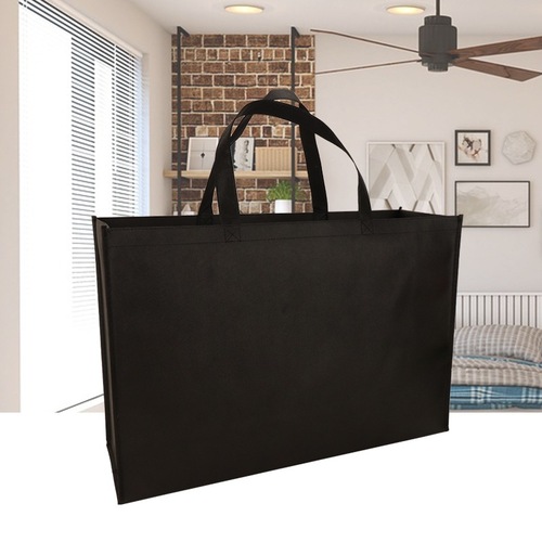 Wholesale extra large non-woven bag extra large black tote bag camping clothes gift shopping bag eco-friendly back 40