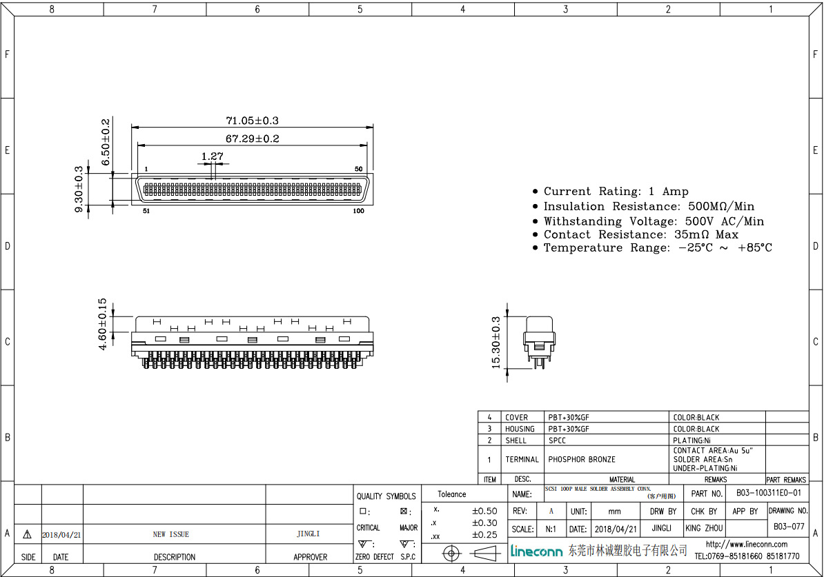 SCSI 100P连接器公焊线,HPCN 100P锌合金外壳装配螺丝式Lineconn-阿里巴巴